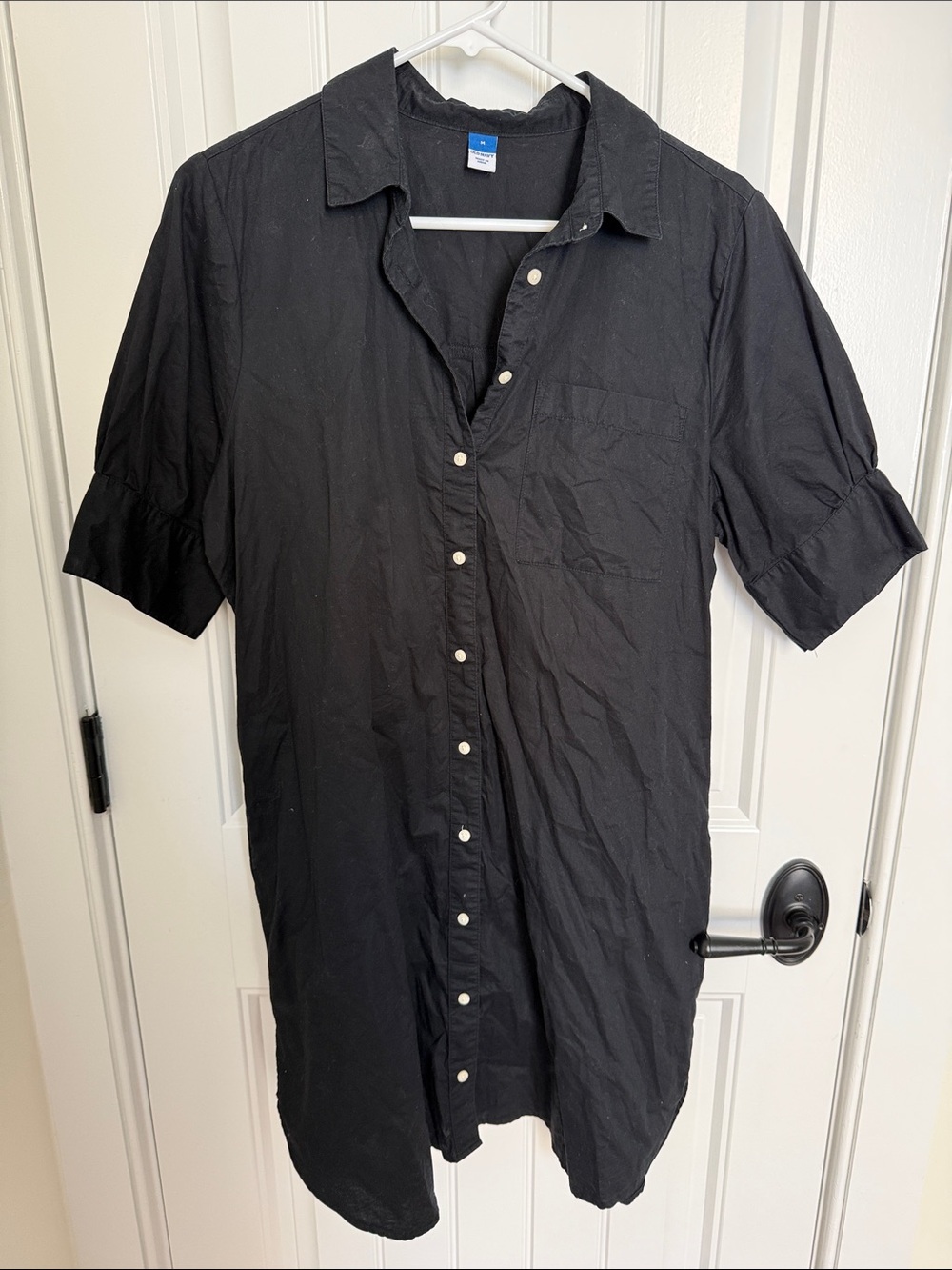 Old Navy Black Mini Shirt Dress